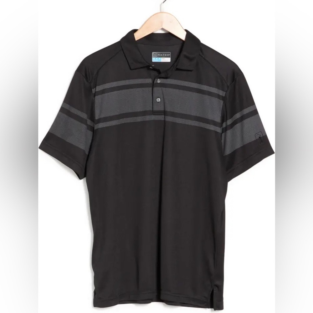 PGA Tour Short Sleeve Classic Chest Stripe Polo Shirt